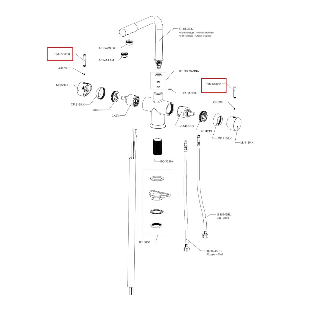 Hebel - Bedien-Griff Edelstahl Look für 5-Wege-Wasserhahn NOBIUS2.webp