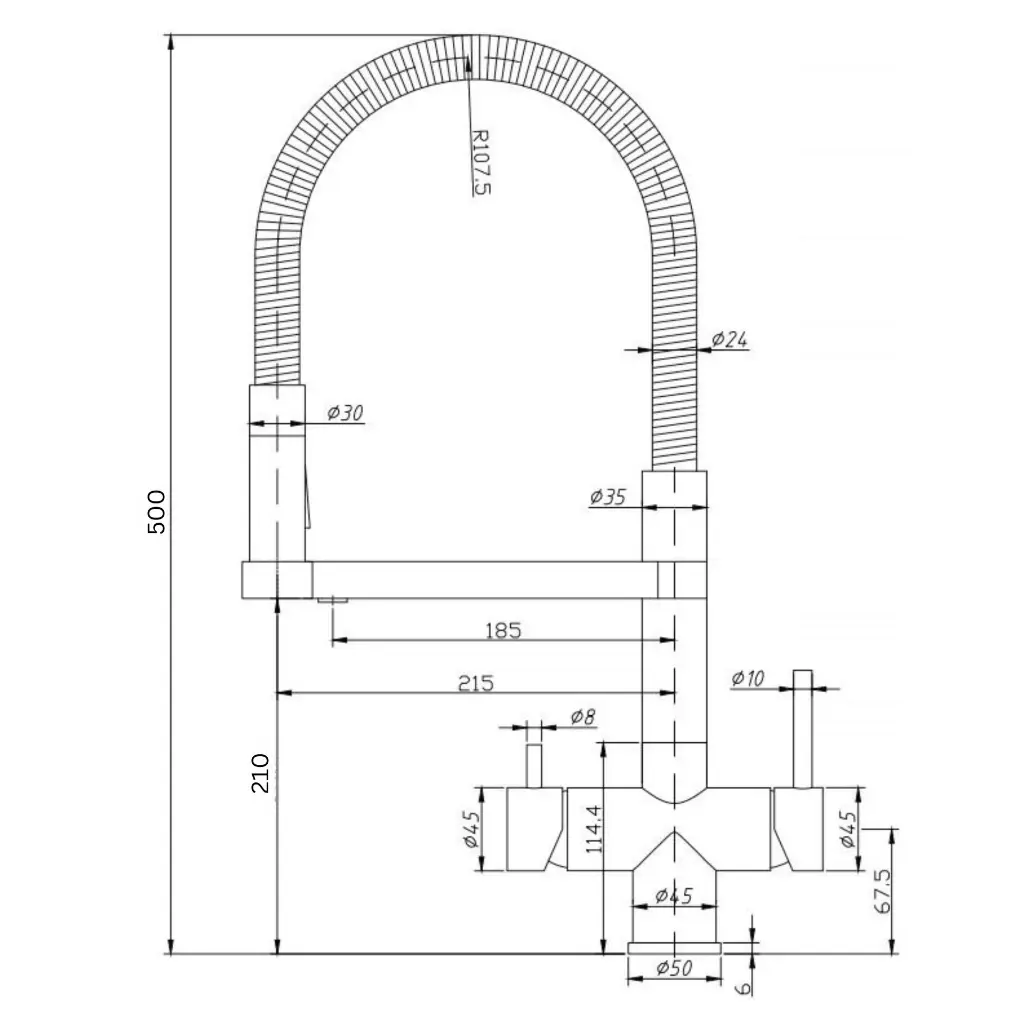 3-Wege-Armatur ALBA Spiralfeder in Edelstahl massiv - 360 (2).webp