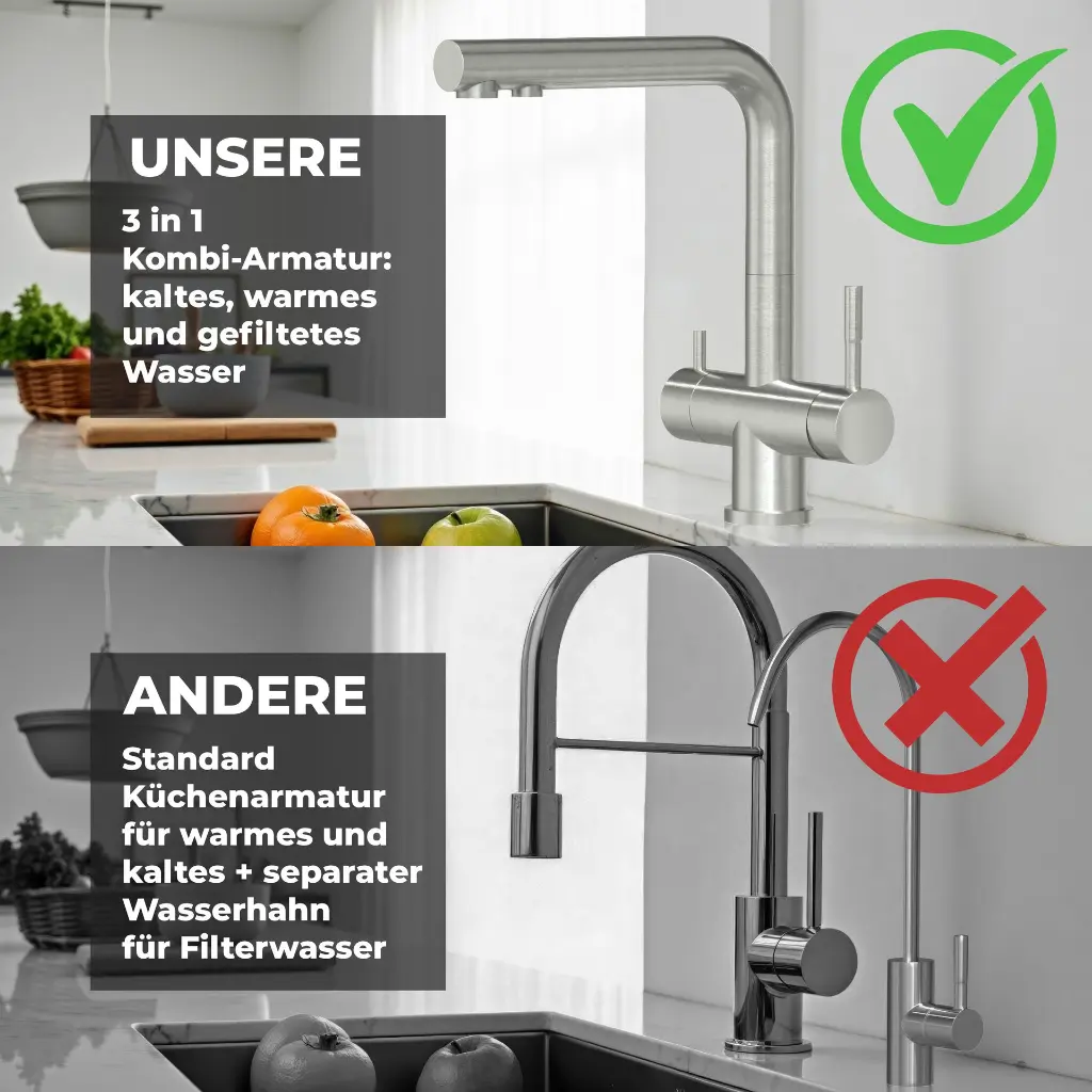 3-Wege-Armatur ZARA INOX L-Auslauf in Edelstahl Massiv5.webp