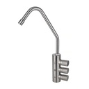 3-Wege-Zusatzarmatur DELTA INOX in Edelstahl Massiv - Sodaarmatur geeignet für Sprudelwasser