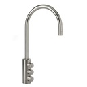 3-Wege-Armatur GM 6180M.390 C-Auslauf in Edelstahl Massiv - Wasserhahn geeignet für Sprudelwasser