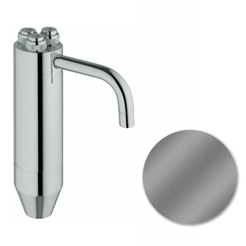 3-Wege-Armatur TRIX RD in Edelstahl Massiv - Mechanischer Zapfhahn für Sprudelanlagen