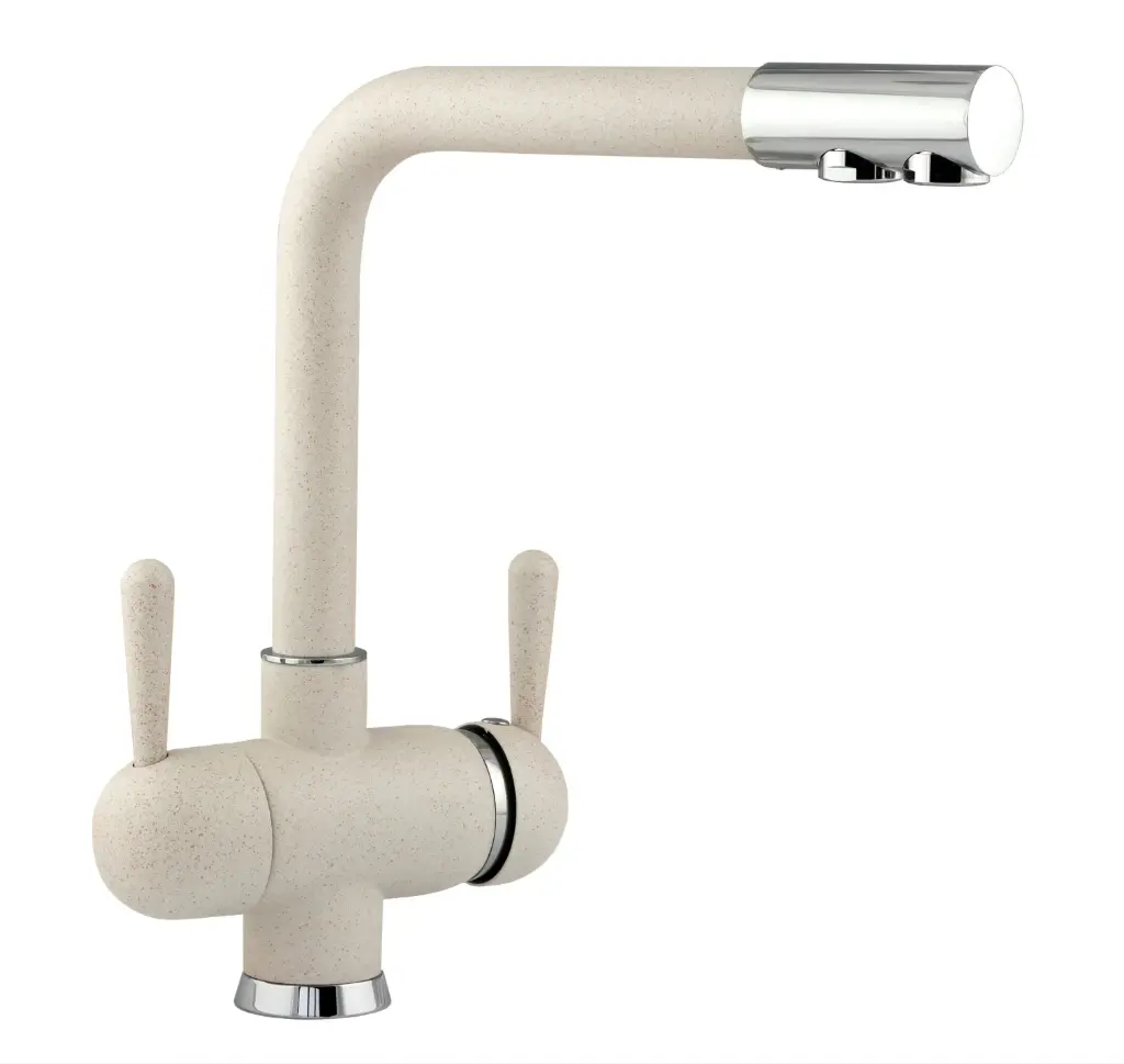 3-Wege-Armatur GM L-Auslauf in Granito Avena