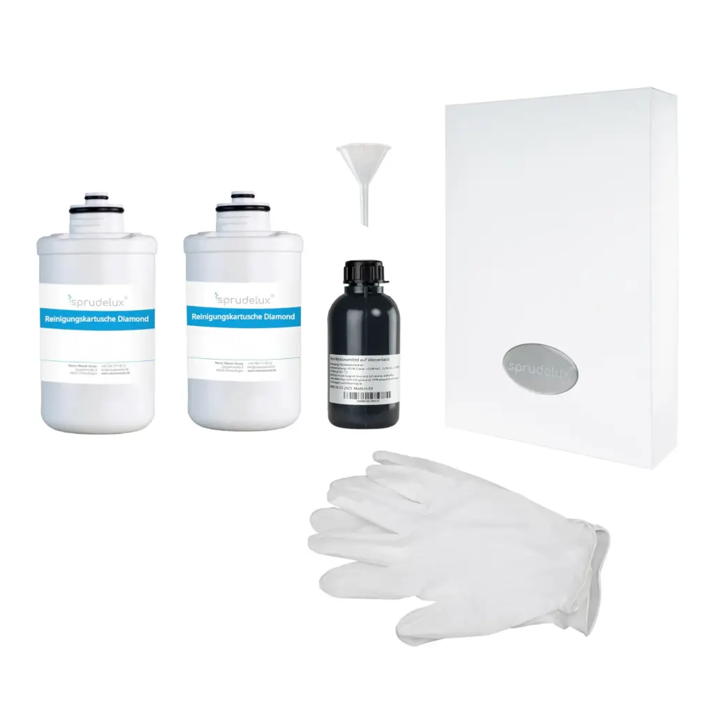 Desinfektion-Set für SPRUDELUX® Trinkwassersystem DIAMOND Serie - Blue Diamond, BLACK & WHITE, FUSION, FLAME