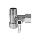 T-Stück Adapter mit Absperrventil Edelstahl Massiv – Eckventilanschluss für Wasserfilter, Kühlschrank & Kaffeemaschine, verschiedene Größen