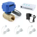 AORA® AQUA STOP Wasseralarm – Automatischer Leckageschutz mit 3 Sensoren & motorisiertem Absperrventil 1" Zoll – Intelligentes Wasserleck für Enthärtungsanlagen