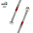 DVGW geprüfter Flexschlauch 1/2" ÜM x 3/8" ÜM 500mm Wasseranschluss-Anschlussschlauch Verlängerung