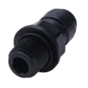 Connector für CO2 Druckminderer aus Kunststoff AG x QC - wählbare Größen