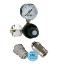 CO2 Druckminderer für Mehrwegflaschen - bis zu 5,5 bar - EU Standard Norm - Anschluss inkl. Schlauchadapter