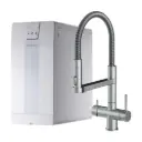 SPRUDELUX® POWER SODA Osmose - Premium Untertisch-Sprudelanlage | 20 L/Std. | höchster CO2 Gehalt | kompakt & leistungsstark | Made in Italy | mit AORA FT-Line 3 Vorfiltersystem